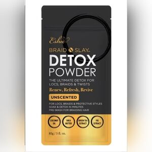 NWT Esha Braid N Slay Detox Powder Unscented 85 Grams 3 fl oz Hair Locs Twists